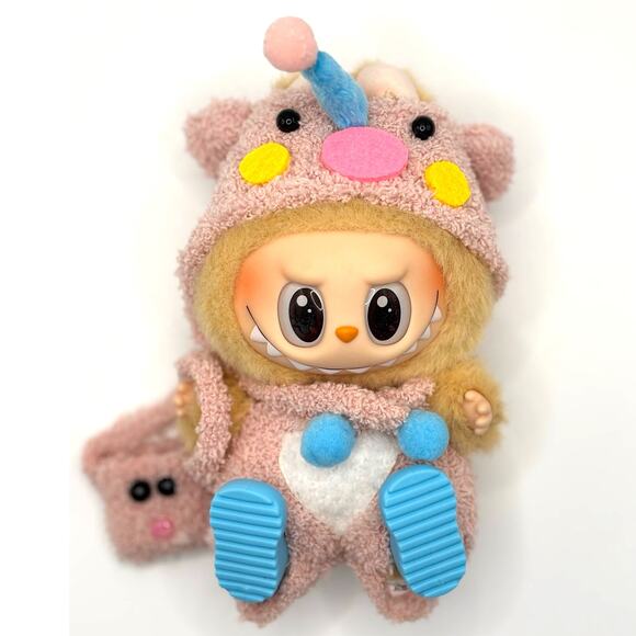 New - Labubu Fuzzy Pink Pig/Unicorn Monster Costume/Outfit - Costume Only - Picture 1 of 3